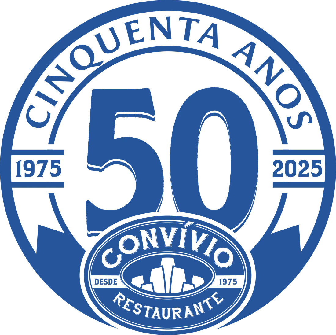 Selo comemorativo de 50 anos do Convívio, 1975 a 2025