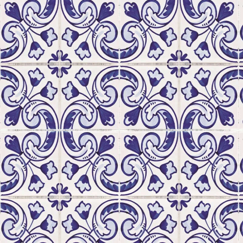 Azulejo português azul e branco