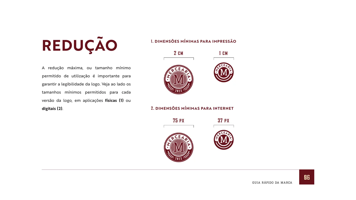 Guia da marca: redução