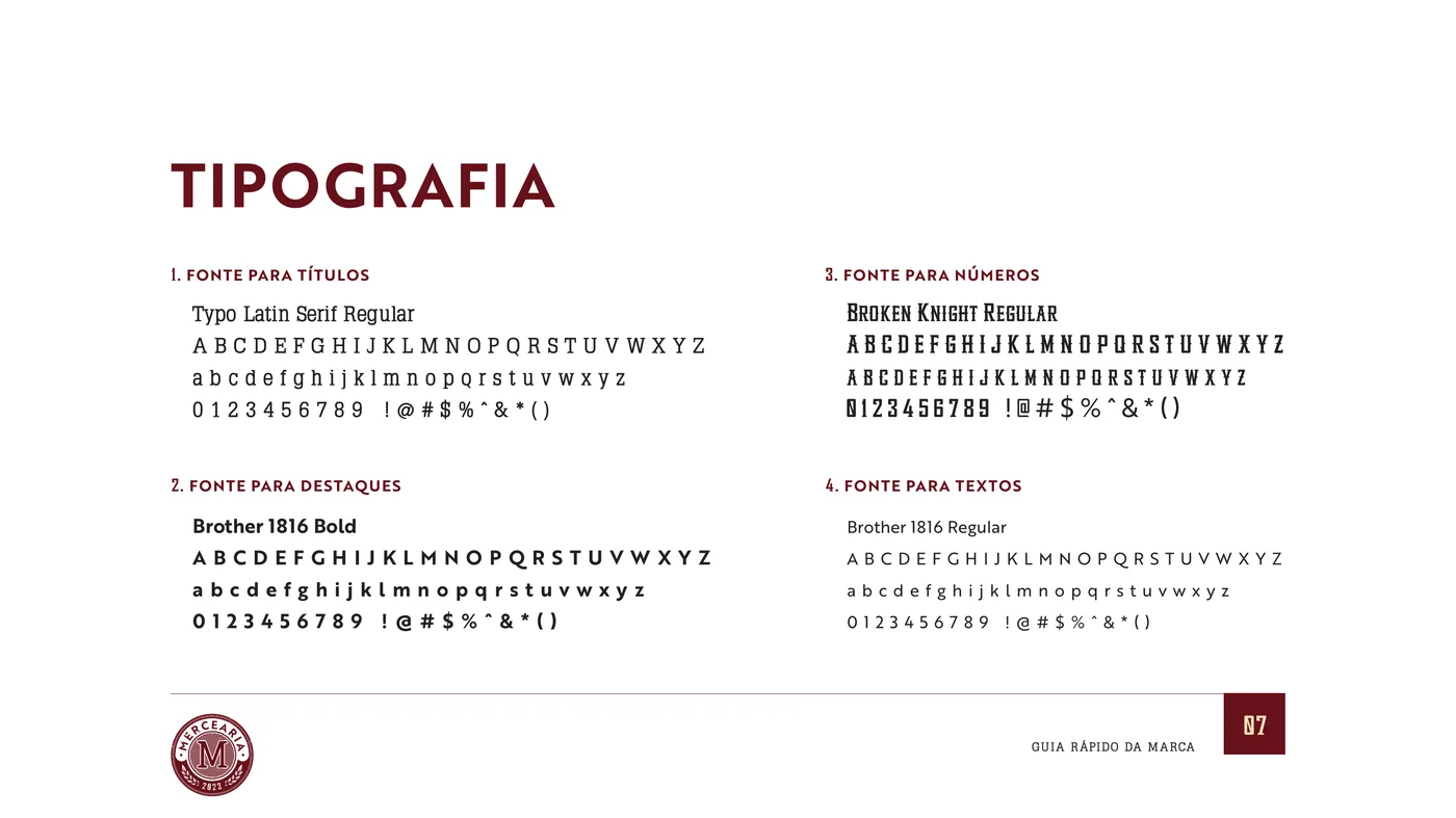 Guia da marca: tipografia