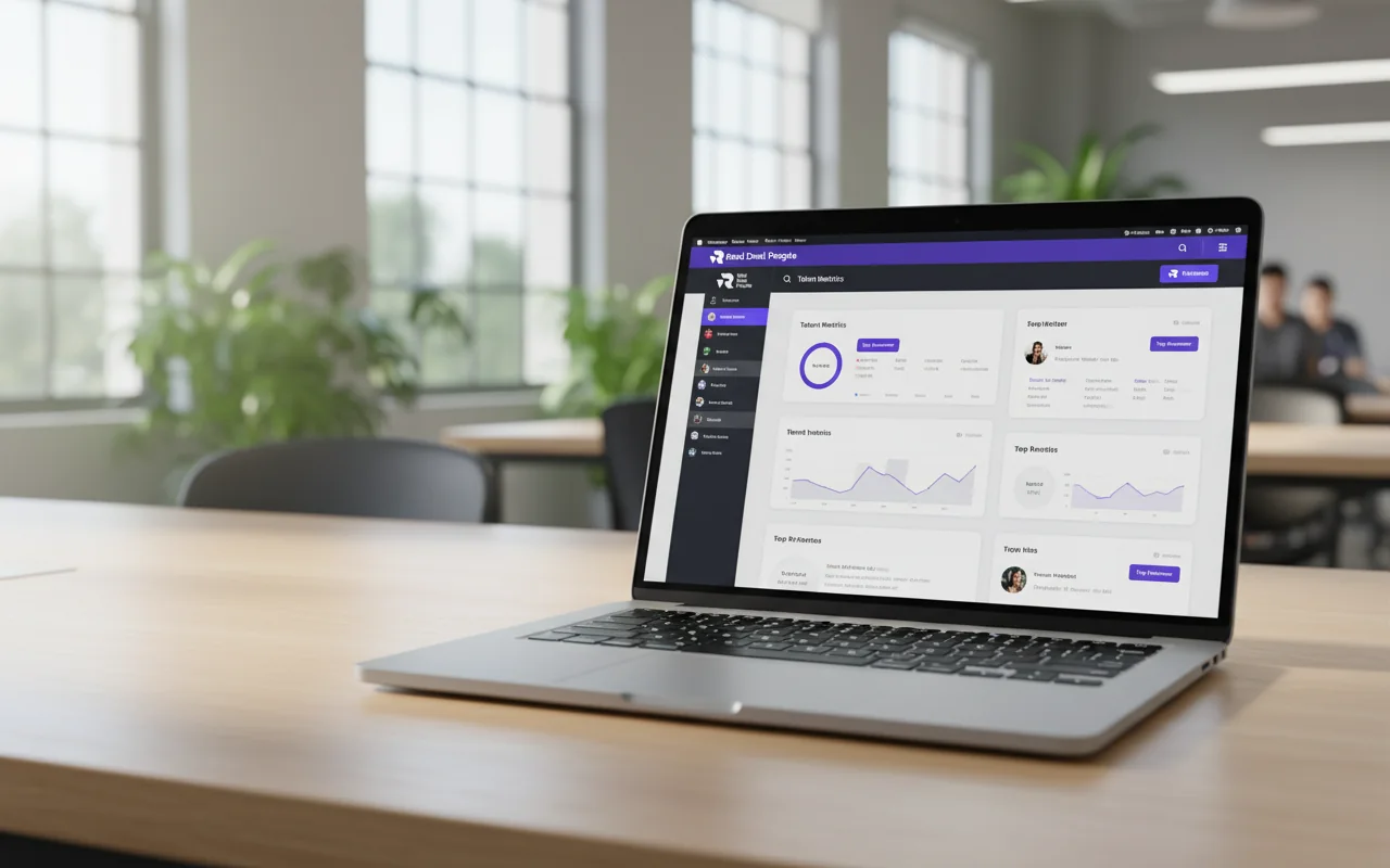 Painel da Real Deal People num notebook