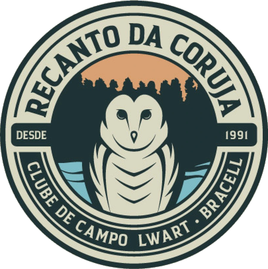 Selo principal do Recanto da Coruja: Clube de Campo Lwart · Bracell, desde 1991