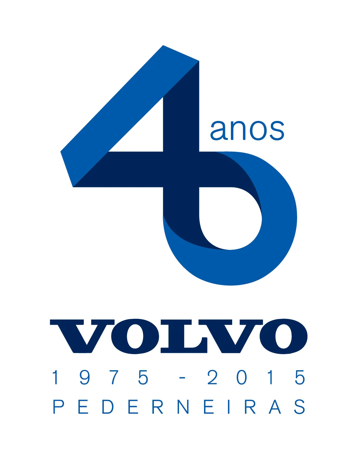 Selo comemorativo de 40 anos da Volvo Pederneiras, 1975 a 2015